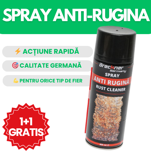 SPRAY ANTI-RUGINA PENTRU TOATE TIPURI DE FIER (1+1 GRATIS)